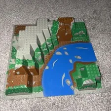 Lego Platform 6024 Raised Base Plate 10X10 Canyon River Mountain Land