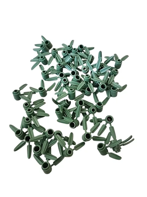 Lego Bamboo Sand Green Plant Bricks Round 1 x 1, Set Of 50