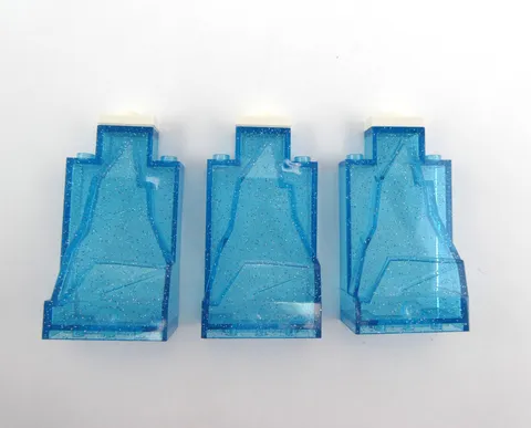Lego Disney Friends Frozen 3 Glitter Trans-Light Blue Rock Panels 2x4x6 (47847)