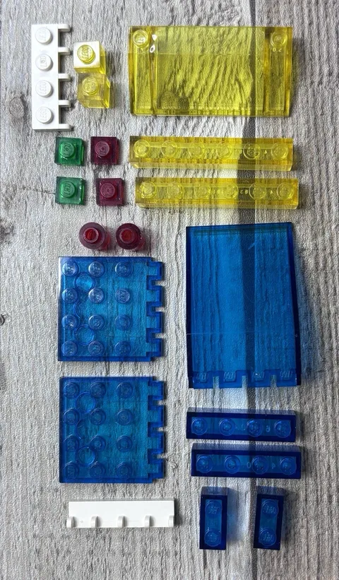 Lego Service Pack Transparent Bricks 5176 Rare 1987 Vintage