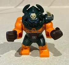 LEGO Big Fig Armored Monster Minifigure Orange & Dark Green w/ Horned Helmet