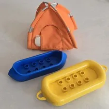 Duplo Logo Tent with Frame Vintage Canoe Boat Vintage Bulk Lot Bundle Camping 