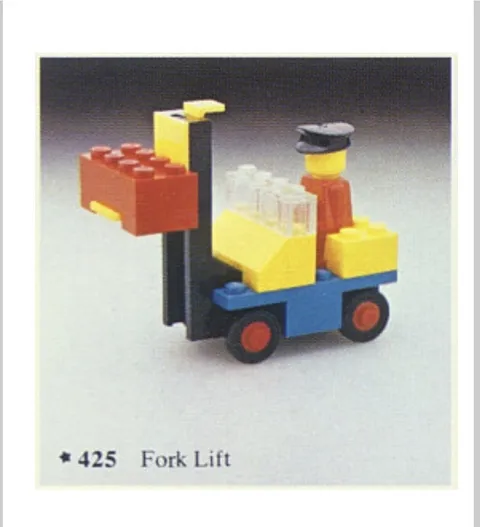LEGO 425, 615 LEGOLAND: Fork Lift 100% Complete With Minifig 