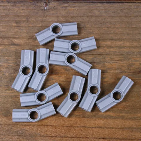 LEGO 32016 42128 Lt Bluish Gray Technic, Axle and Pin Connector Angled #3 Qty 10