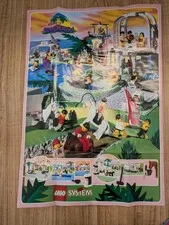 POSTER ONLY Lego System 1992 Paradisa Fold Out Wall Poster Vintage 23.5" x 16.5"