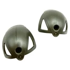 LEGO Bionicle Shoulder Armor Toa Nuva x345 - Pearl Dark Gray Makuta - Set of 2