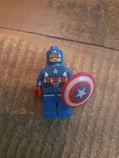 LEGO Marvel: Captain America Dark Blue Suit Minifigure 6865 Super Heroes Steve