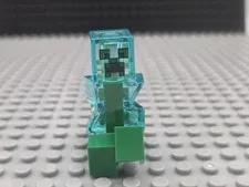 LEGO Charged Creeper Minifigure Minecraft Rare  MIN 052