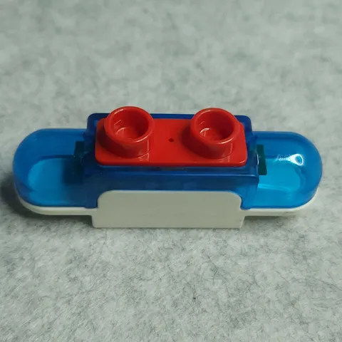 LEGO 39787c01 Duplo Siren Light Sound 1x2 Base Trans Dark Blue Lights Red Button