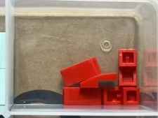 LEGO Parts - Red Slope, Curved 2 x 1 x 2/3 - No 11477 - QTY 5