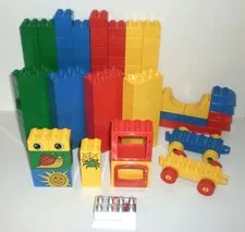 Lego DUPLO 25th Anniversary Set 3030 w/Silver Brick - No Tub - Missing 1 Piece