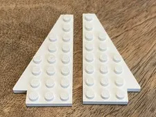 LEGO White Wedge Plate 8x4 Left And Right