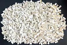 LEGO Bulk Lot of 1400pcs White 2x2 2x3 2x4 2x6 etc 2456 3001