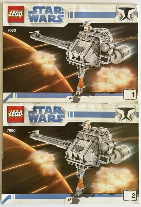 Lego Star Wars MANUAL ONLY 7680 1 & 2  BOOKS The Twilight -  Excellent Condition