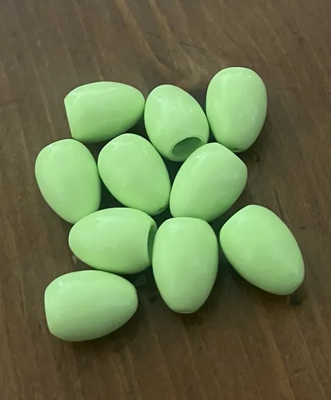 (x10) Lego Egg Pieces Item No. 24946 Egg w/ Small Pin Hole Yellowish Green Bulk
