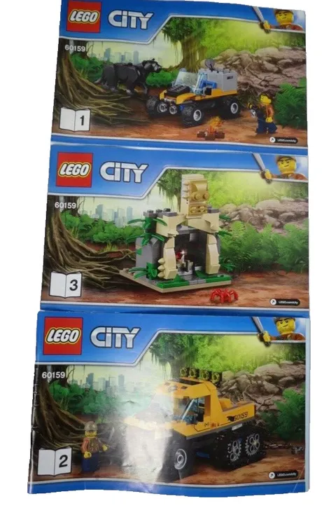 Lego City Set 60159 Instruction Manuals Only 1, 2, 3 No Bricks
