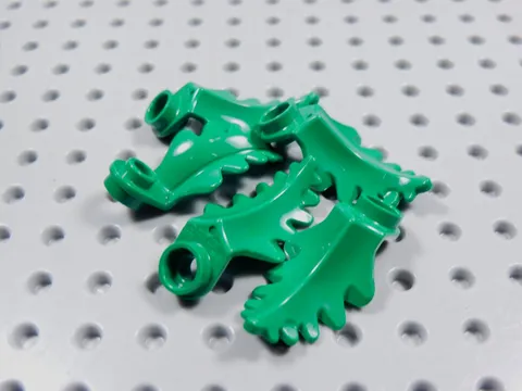 LEGO Lot of 5 Green Round 1x1 w/ Curved Leaf Plants Minifig BI