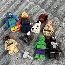 READ DESCRIPTION LEGO Minifigure Lot 10 Thor w/ Red Cape Obi-Wan Peacock