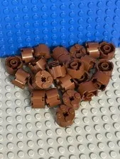 2x2 Round Brown Lego Bricks - 25 pieces