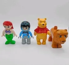 Lego Duplo Figures Lot Of 4, Vintage and Modern