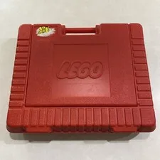 Vintage 1985 Lego Hard Plastic Carrying Case Red Large 15x12 Storage 