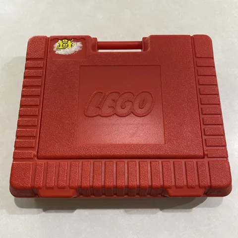Vintage 1985 Lego Hard Plastic Carrying Case Red Large 15x12 Storage 