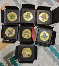 LEGO NINJAGO 15th Anniversary Gold Coin Set of 7 NEW
