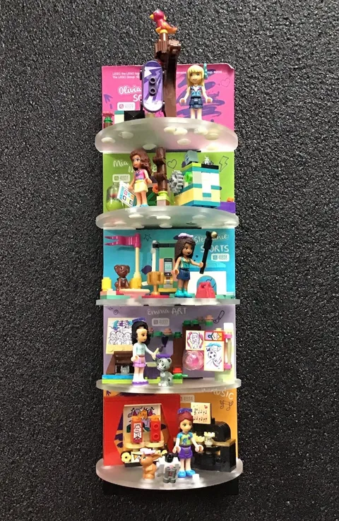 Lego Group Friends Mini figures Pets Animals Store Display Case Storage Tube Lot