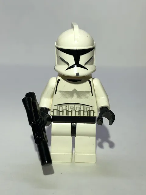 LEGO Star Wars Clone Trooper Phase 1 Large Eyes Minifigure - sw0201 Fig w/gun
