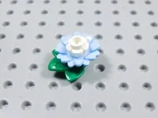 LEGO Bright Light Blue w/ White Flower Plants Minifig BI