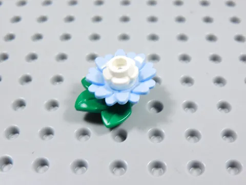 LEGO Bright Light Blue w/ White Flower Plants Minifig BI