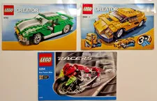 LEGO Creator & Racers Car Instruction Manual Lot (3) - 4939-1, 6743, 8354