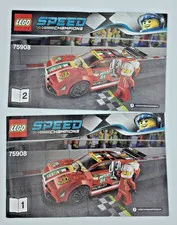 LEGO Speed Champions 75908 Ferrari 458 Italia GT2 Instruction Manuals Book 1 & 2