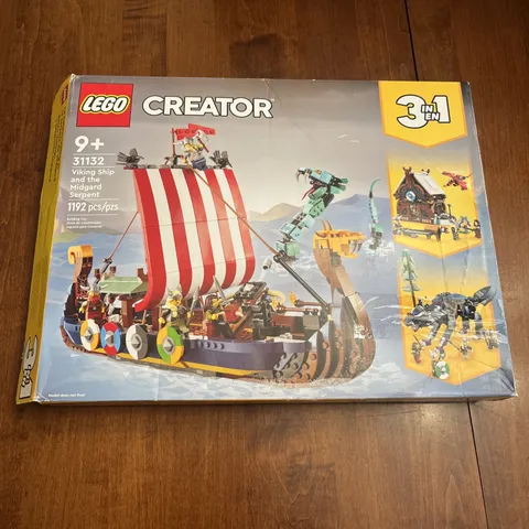 Lego Creator 31132, 3 in 1 Viking Ship and the Midgard Serpent