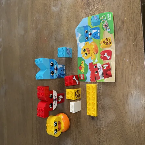 Lego Duplo 10858 My First Puzzle Pets Complete Set Dog Bird Cat Animals#