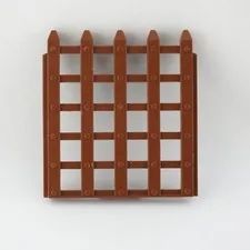 1x Lego Duplo Castle Gate Sliding Grid Brown Gate Caslet