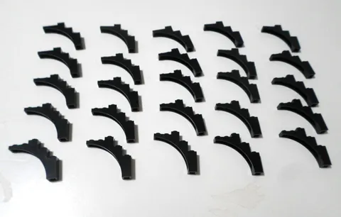 Lego Lot 25 BLACK  1X4X5 Arch Continuous Bow PART  2339