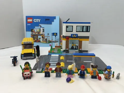 Lego City - School Day - Set #60329 - 100% Complete W/ Manual - Missing Book #1