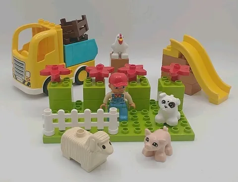 Lego Duplo Lot Farm Animals Pets Farmer Truck