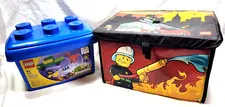 Lot of Lego Firemen Zip Bin/Storage Case/Play Mat & Container/Set 4496 Complete