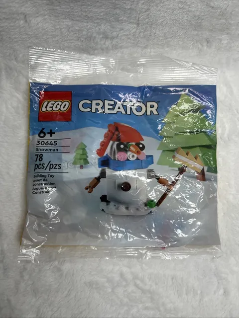 Lego CREATOR Snowman Polybag (30645) for Ages 6+ New Factory Sealed