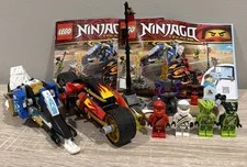 LEGO Ninjago Legacy Kai Blade Cycle & Zane Snowmobile 70667 Complete w/ Manuals
