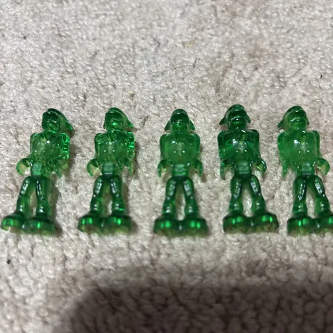 Lot of 5 LEGO Minifigure Mars Mission Alien Space Green translucent 