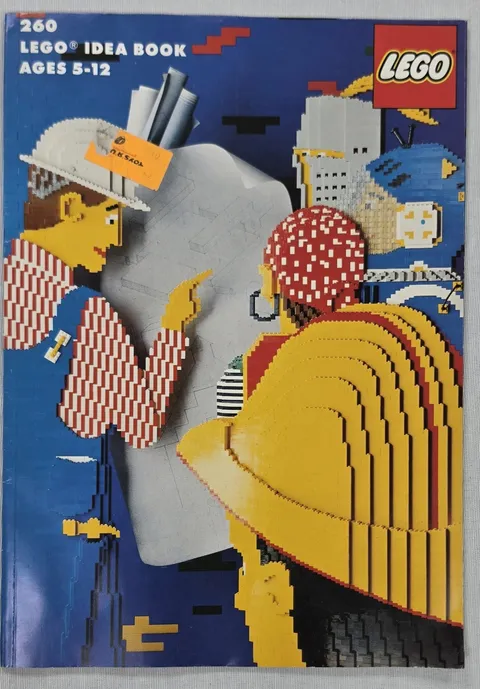 Vtg 1990 LEGO Idea Book 260 Building Ideas Book Complete Unused Sticker Sheet