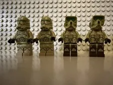 Authentic LEGO Clone Trooper 41st Elite Corps P2 Kashyyyk lot of 4 sw0519 sw0518