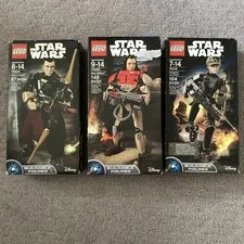 Lot (3) Lego Star Wars 75119 75525 75524 Jyn Erso, Chirrut Imwe, Baze Malbus NIB