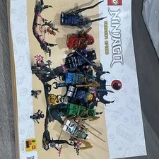 LEGO NINJAGO Wolf Mask Shadow Dojo 71813 Incomplete Partial Build With Mini Figs