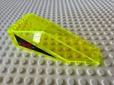 LEGO Windscreen 10x4x2 1/3 Canopy with Red Extreme Team Logo 2507pb07 Set 6582