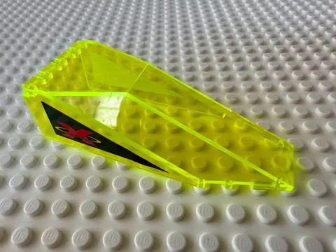 LEGO Windscreen 10x4x2 1/3 Canopy with Red Extreme Team Logo 2507pb07 Set 6582