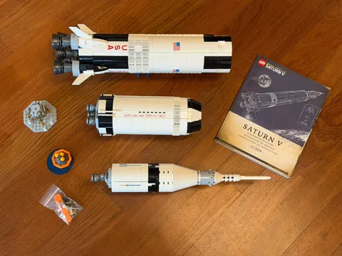 LEGO NASA Apollo Saturn V (92176) - Assembled with Spare Parts + Manual (No Box)